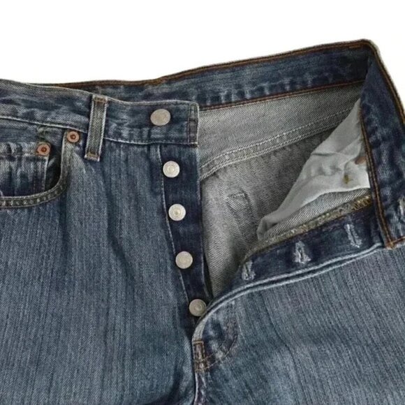 Vintage 90's Levi's 501 Jeans High Waist Straight Leg Blue Size 29 - Picture 10 of 10